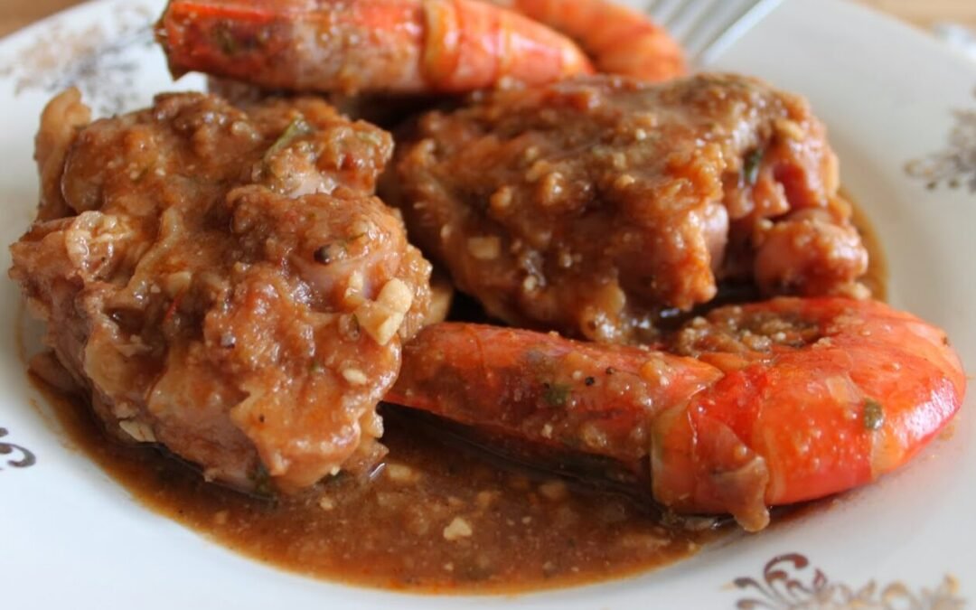 Receta de pies de Cerdo con Gambas