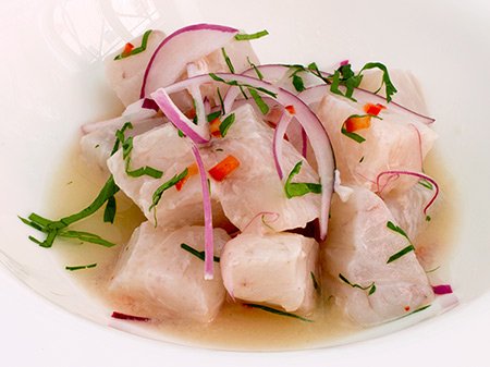 Receta de ceviche de corvina