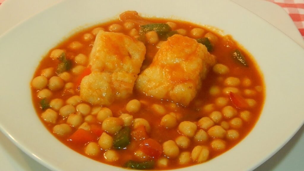 Receta de potaje de garbanzos con bacalao