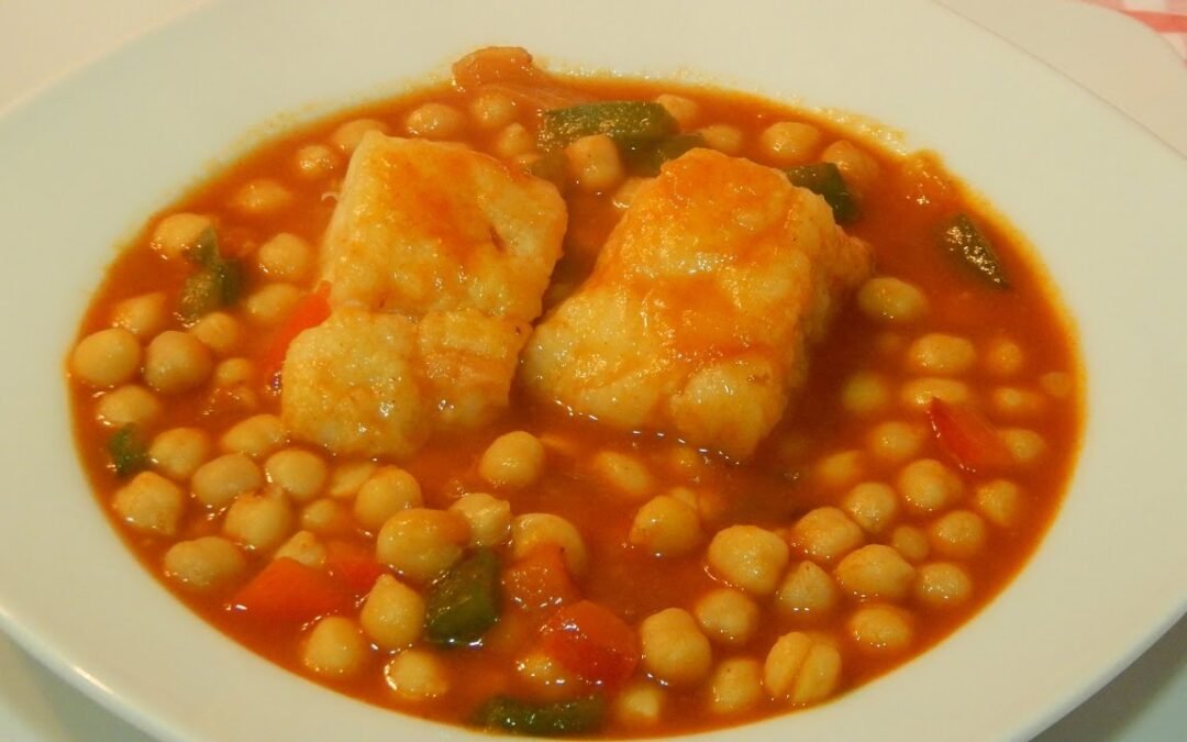 Receta de potaje de garbanzos con bacalao