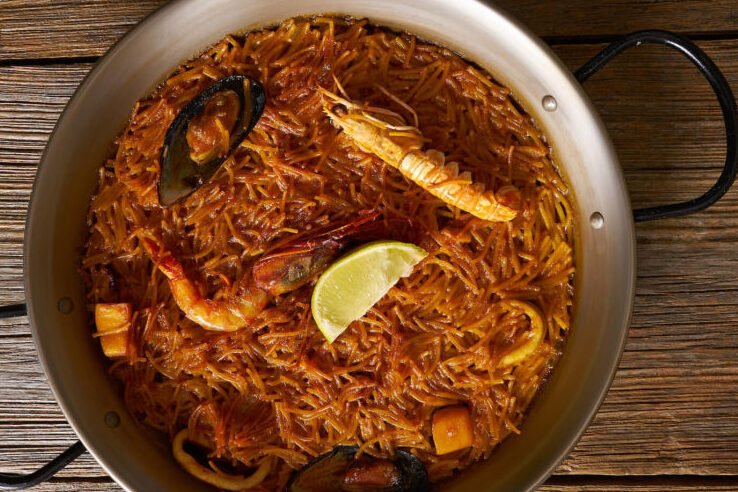 Receta de fideuá de marisco